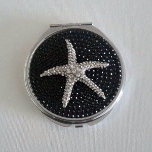 Silver Starfish Compact Mirror